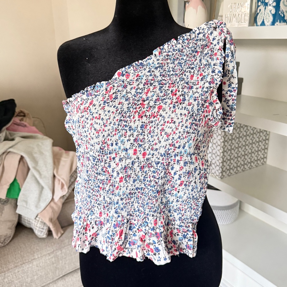 Japna Multicolor One-Shoulder Blouse